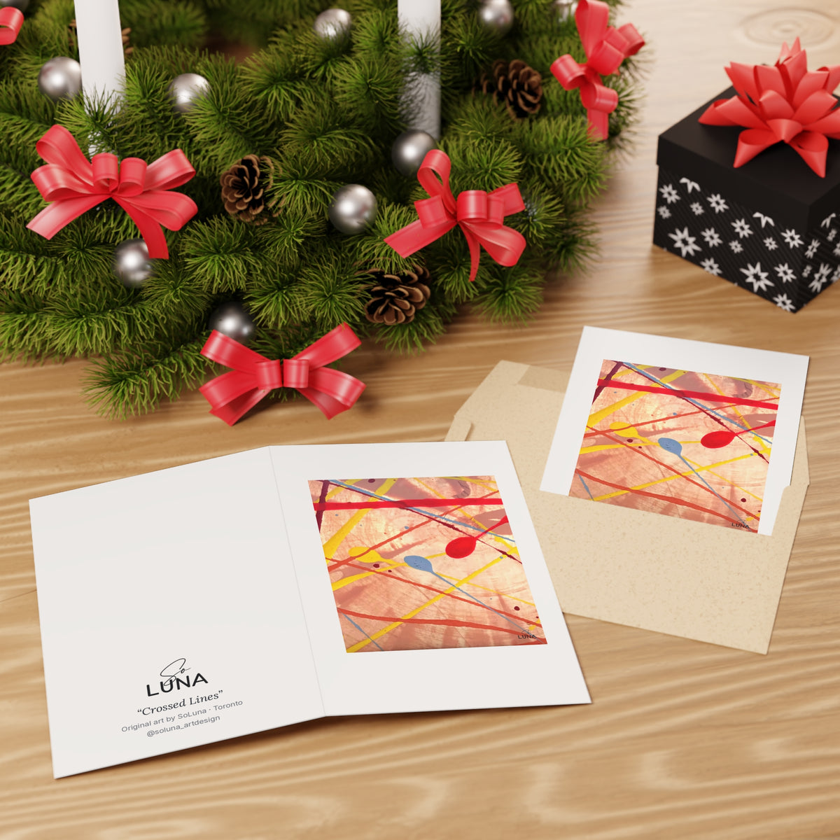 Crossed Lines – Greeting Card, 4 × 6 in