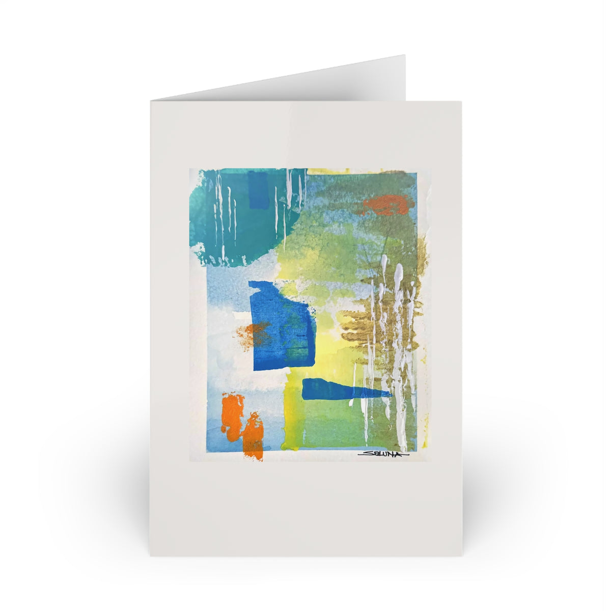 Lime Rain – Greeting Card, 4 × 6 in