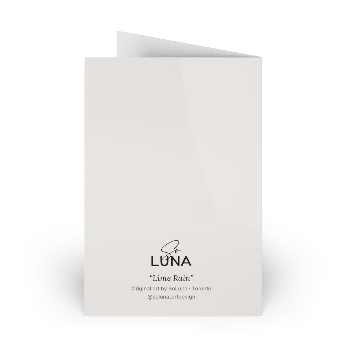Lime Rain – Greeting Card, 4 × 6 in