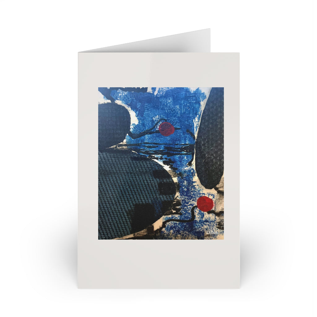 Two Red Moons – Greeting Card, 4 × 6 in