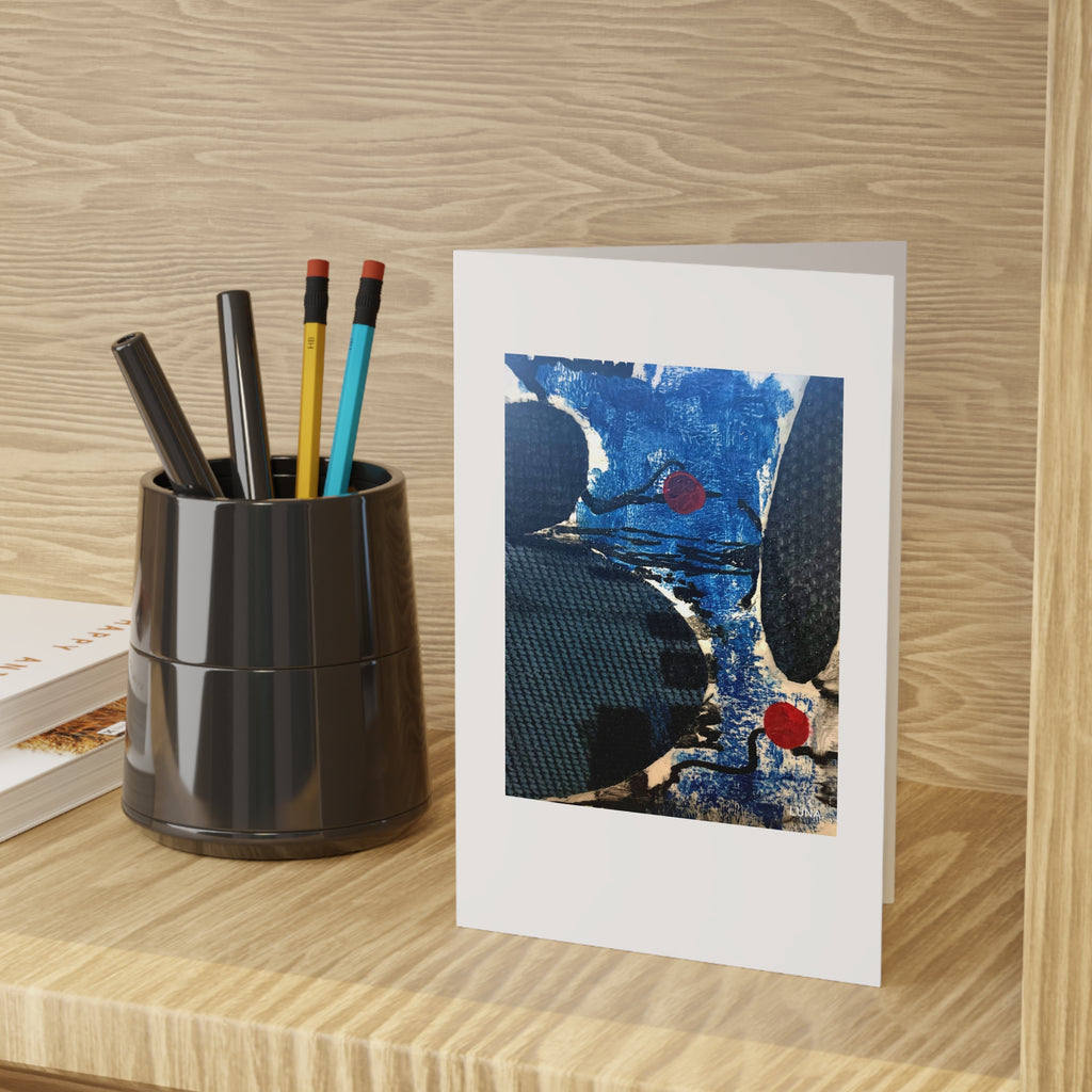 Two Red Moons – Greeting Card, 4 × 6 in