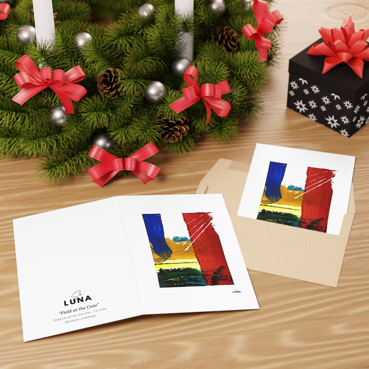 Field at the Gate – Greeting Card, 4 × 6 in